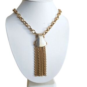 Vintage Park Lane Gold Plated Long Bold Tassel Necklace